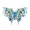 Vintage Alloy Diamond Colored Butterfly Brooch, Stylish High-end Corsage Accessories Women's Shoe Buckle Animal Pin