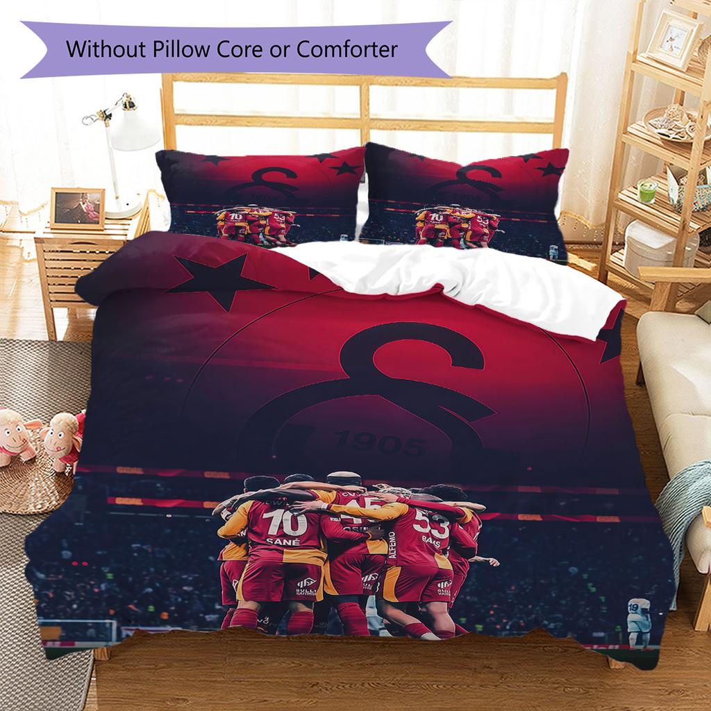 Galatasaray Forever Bedding Quilt Set Quilt Cover Pillowcase Home Decoration Birthday Gift (1 * duvet cover + 2 * pillowcase, without core)