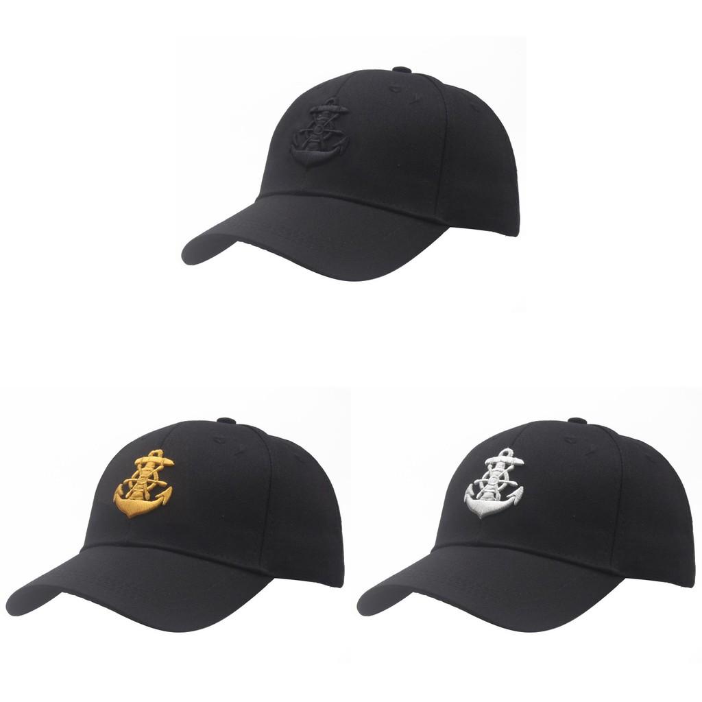 Black Anchor Navy Embroidered Baseball Cap Unisex Hats Men Streetwear Women