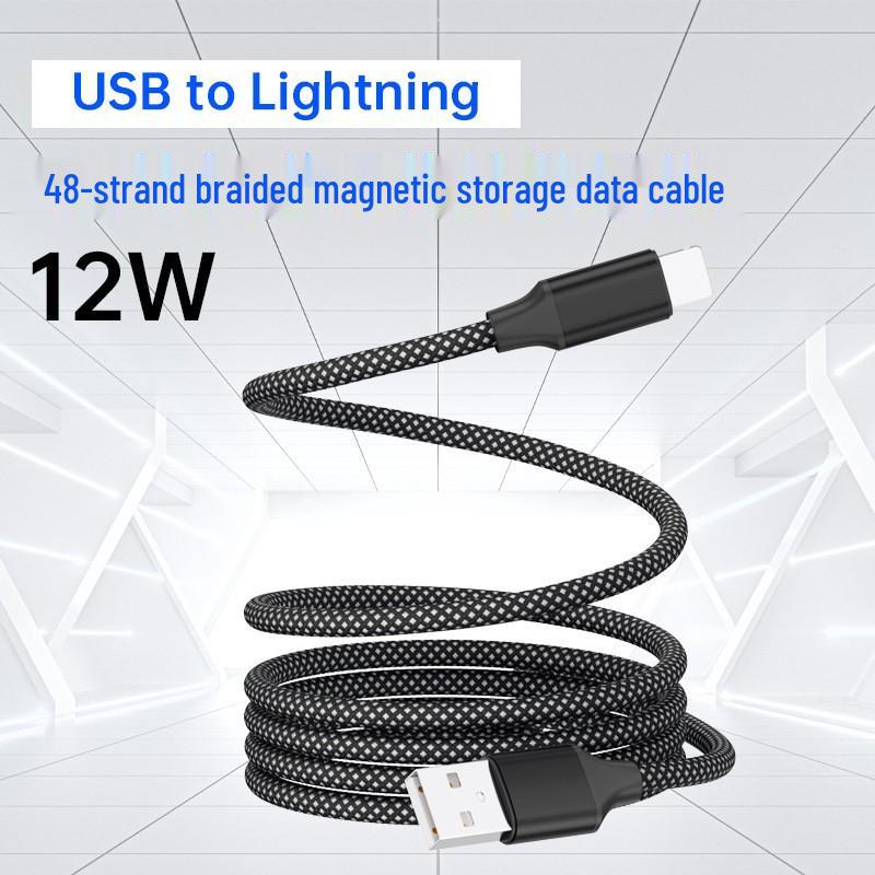 100W Dual-Color Braided Magnetic Charging Cable for Apple & Huawei Type-C