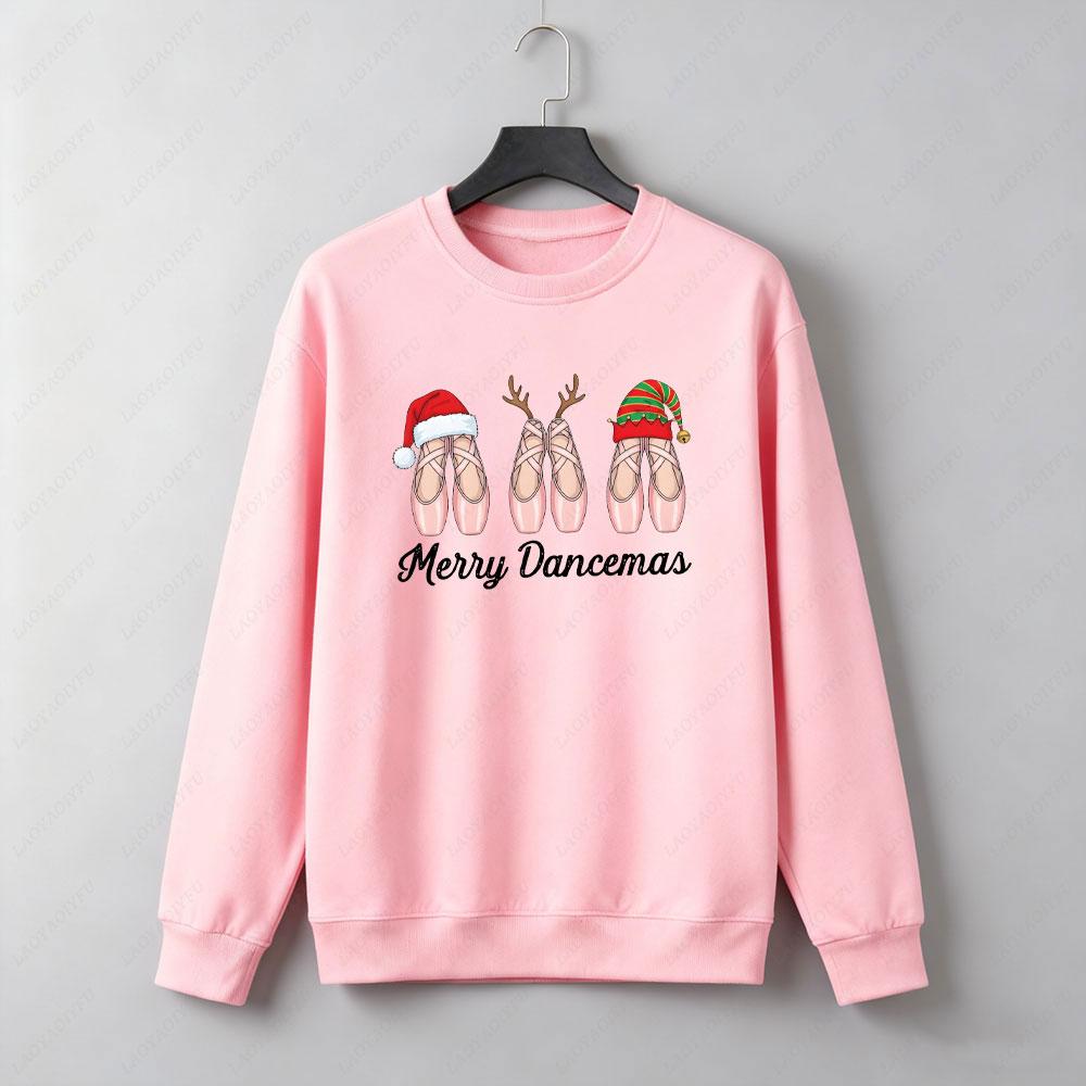 Merry Dancemas Abbigliamento Invernale Donna Natale Balletto Ragazza che Danza Natale Ragazza Ballerina Ragazza Ballerina Natale Felpa con Cappuccio