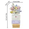 Calendar 2025 Bloomy Flower Desk Calendar Creative Wooden Card Calendar Creative Desktop Calendar Illustrator Decorate Supplies
