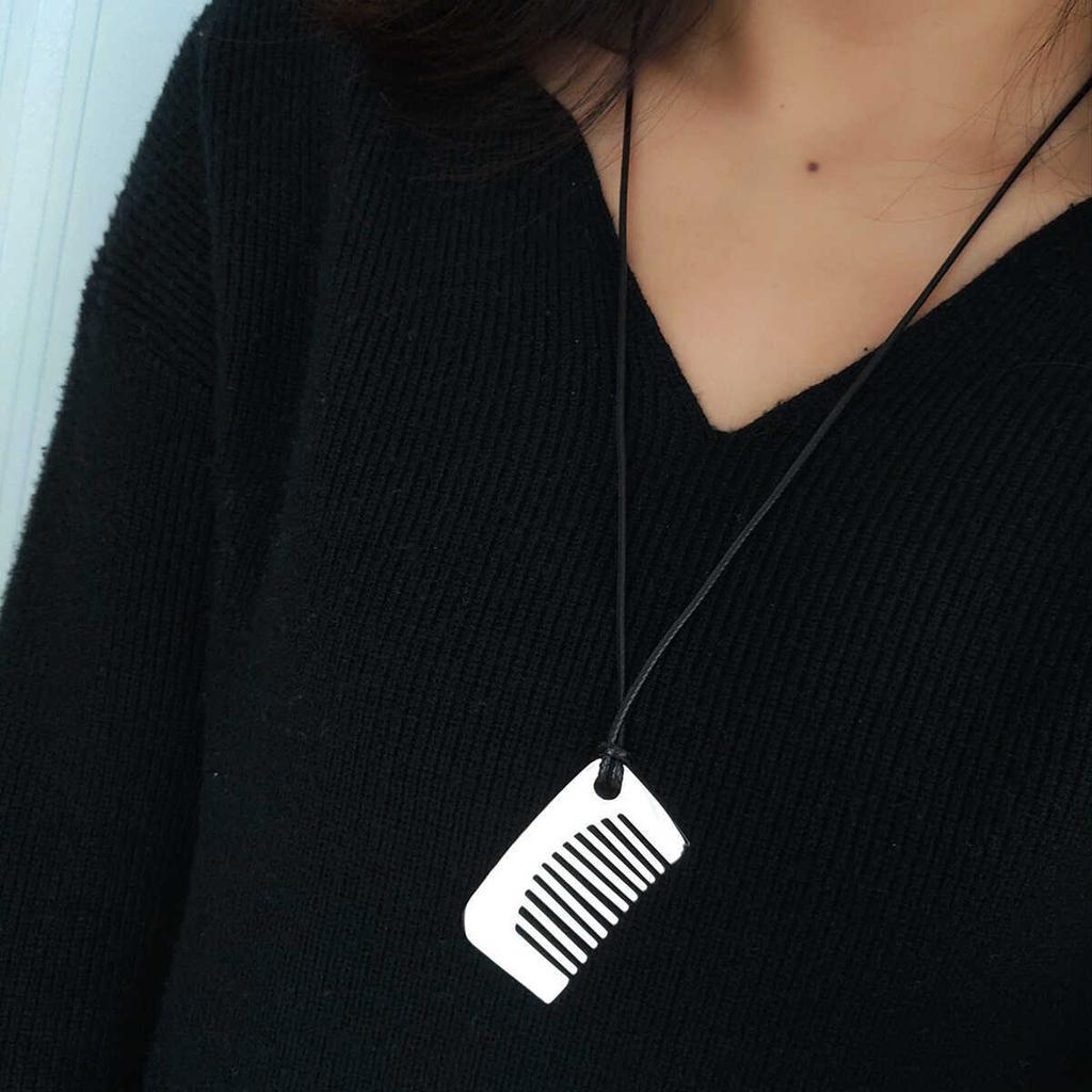 Multipurpose Adjustable Necklace Styling Sturdy Steel Comb Pendant Elegant Hair Jewelry Accessory for Daily Party Looks