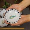 Waza no Kura Stylish Kutani Ware Small Plate Set (5 Plates) - Vegetables, Ceramic, Brand Name, Japanese Tableware, Made in Japan