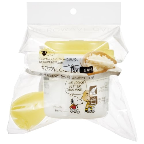 Skater Microwave Rice Cooker Rice Maker 1 Cup with Drainboard Snoopy Watercolor 640ml Made In Japan UDG1-A