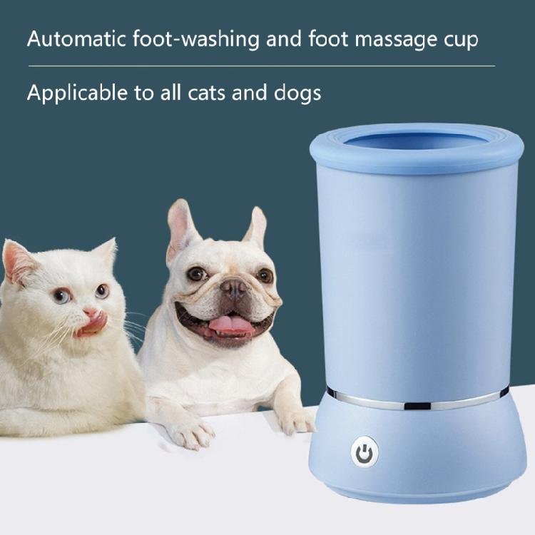 Rechargeable Automatic Dog Paws Washer Electric Cleaning Cup With Silicone Brushes For Pet Cats And Dog Daily Use