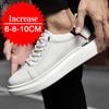 Scarpe da Ginnastica da Uomo in Vera Pelle Scarpe Rialzanti Scarpe Traspiranti Nascoste Rialzanti 8/10cm Scarpe da Ginnastica Casual alla Moda da Uomo