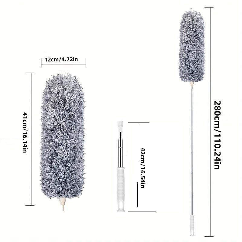1pc Extended Long Feather Duster with Telescopic Function for Ceiling Cleaning, a Household Dust - Removing Broom
