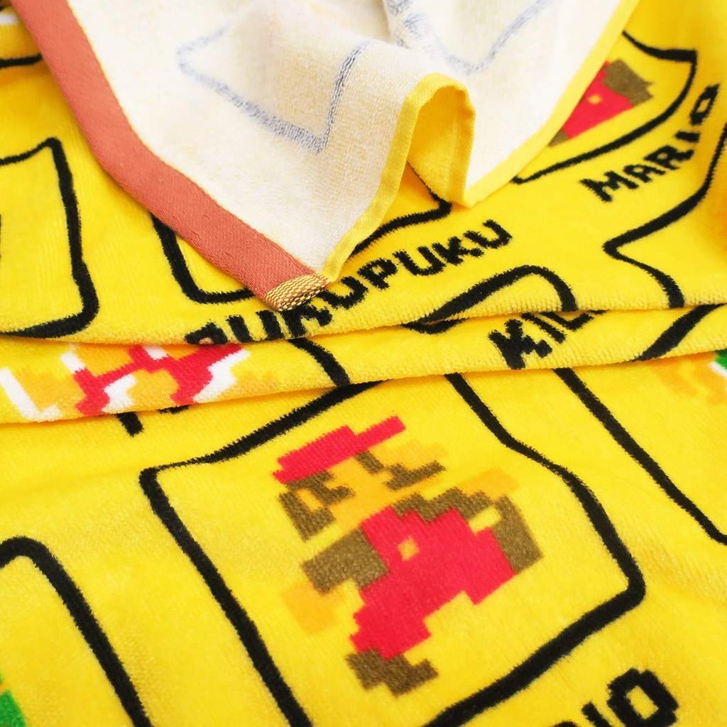 Marushin Bath Towel Nintendo Mario 60 X 120 Cm Dot Icon Cotton 4485003900 100%