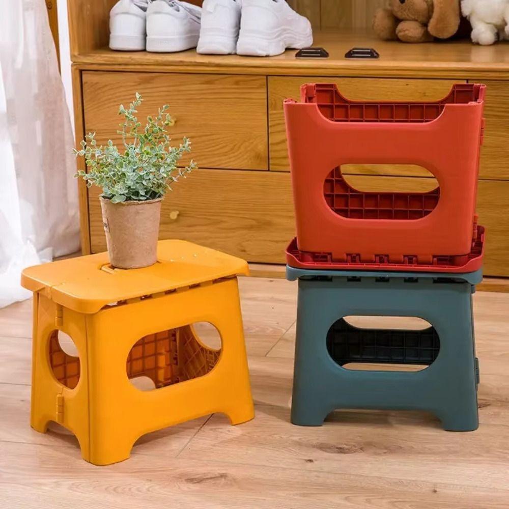 Foldable Portable Folding Stool Plastic Outdoor Camping Stool Leisure Fishing Chair  for Home Use