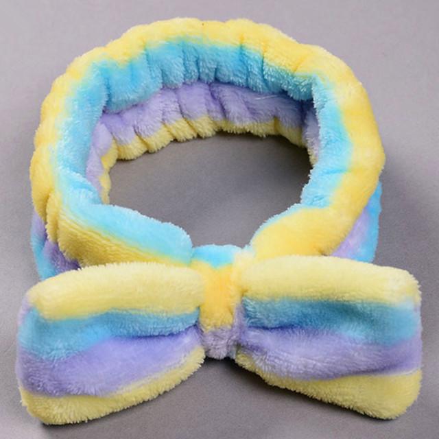 Spa-Stirnband mit Schleife, Haarband für Damen und Mädchen, Gesichts-Make-up, Kopfband aus weichem Korallenvlies, Kopfwickel für Dusche, Waschen, Gesicht, Hautpflege, Turban-Haar-Accessoires