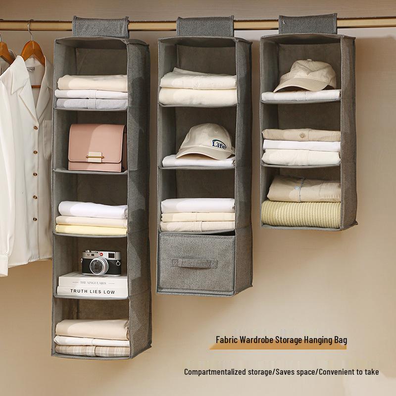 Multi-Layer Hanging Fabric Storage Bag for Clothes and Sundries