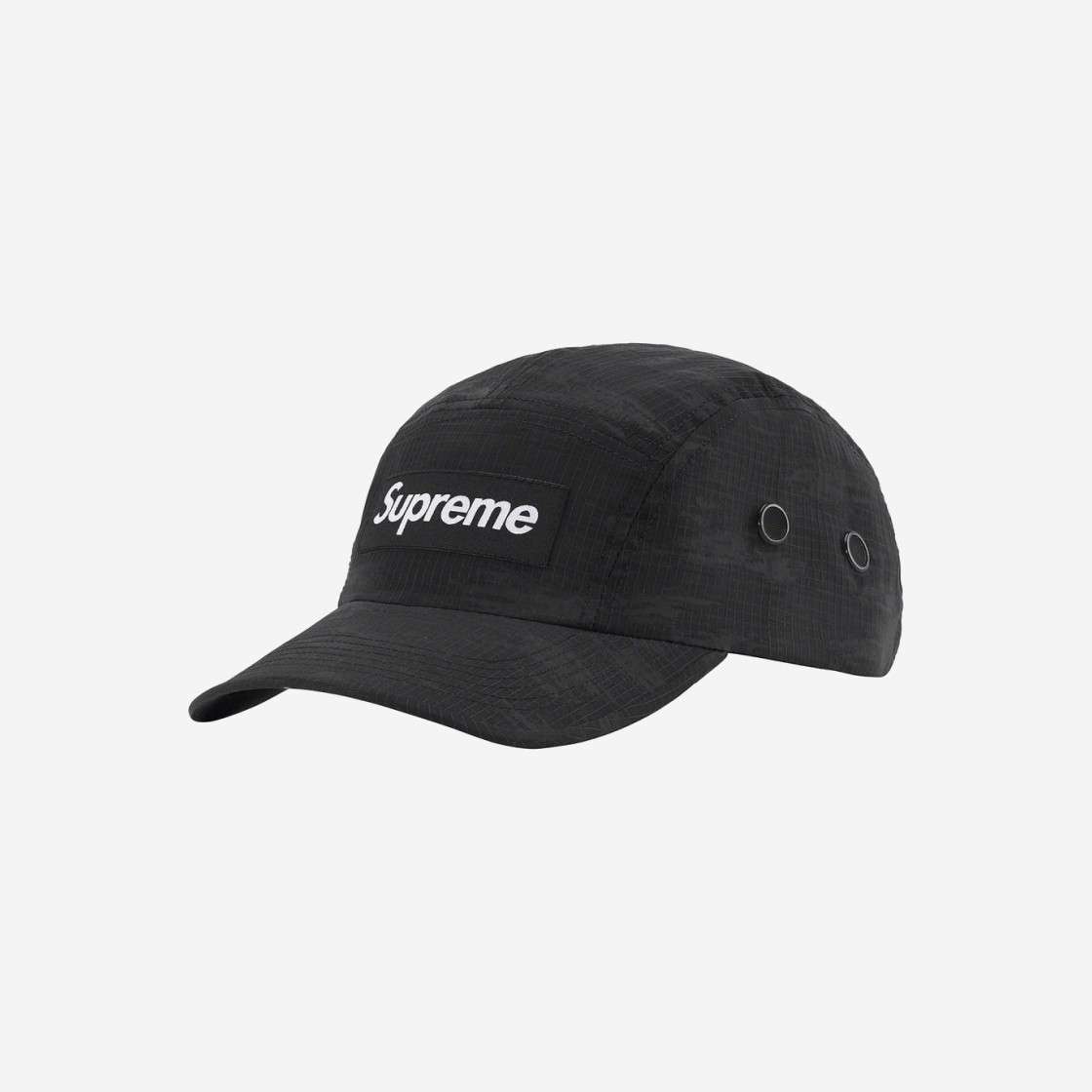 

Кепка Supreme Broken Camo Camp Черная 22SS -