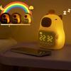 Entzückbarer Wasserschwein Digitaler Wecker Nachtlicht mit Schlummerfunktion USB Wiederaufladbar LED Schreibtisch Timer für Kinder Heimdeko Geschenk