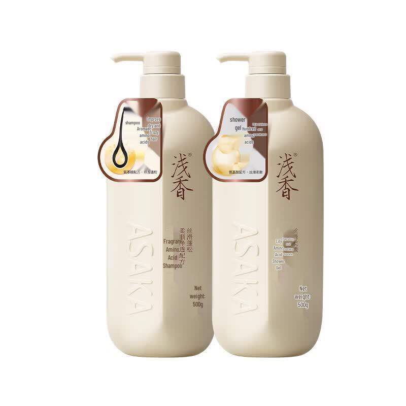 Asaka Plant-Based Amino Acid Shampoo & Shower Gel Set