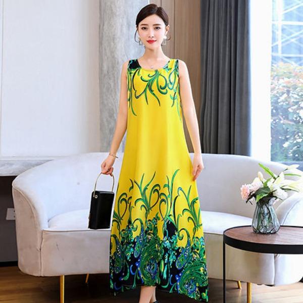 Stijlvolle en comfortabele spaghettibandjes katoenen jurk met bloemenprint voor dames in de zomer