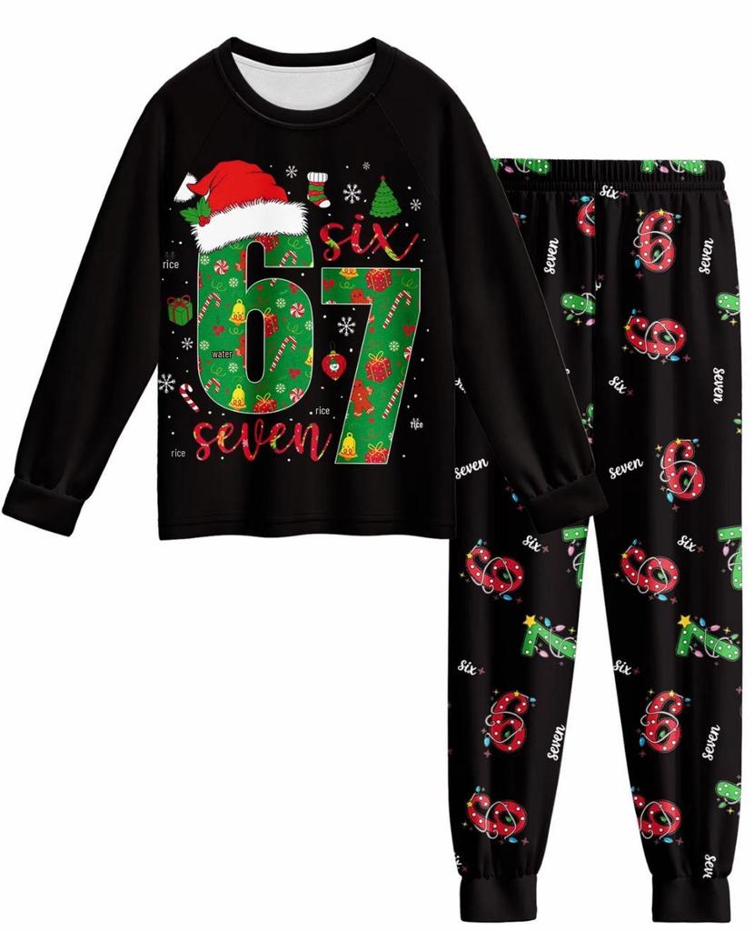 67 Style European & American Christmas Pajamas Set