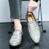 Fashion Spring Rivet Men Loafers Shoes Fashion Personality Solid Slip On Leather Shoe Man Party Footwear Wedding Flats Big Size 38-47