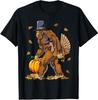 New Limited Bigfoot Pilgrim Turkey Pumpkin Thanksgiving Day T-Shirt