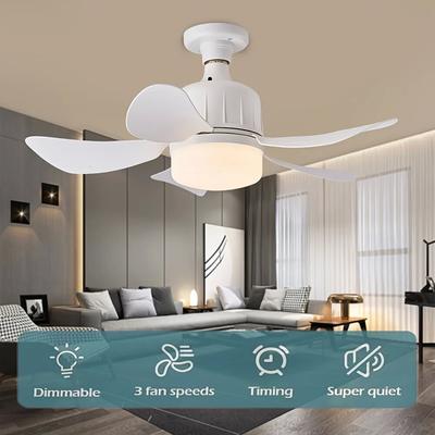 Douille de ventilateur E27 avec télécommande sans fil et ampoule LED pour ventilateur de plafond de remplacement pour chambre à coucher, salon, cuisine, balcon