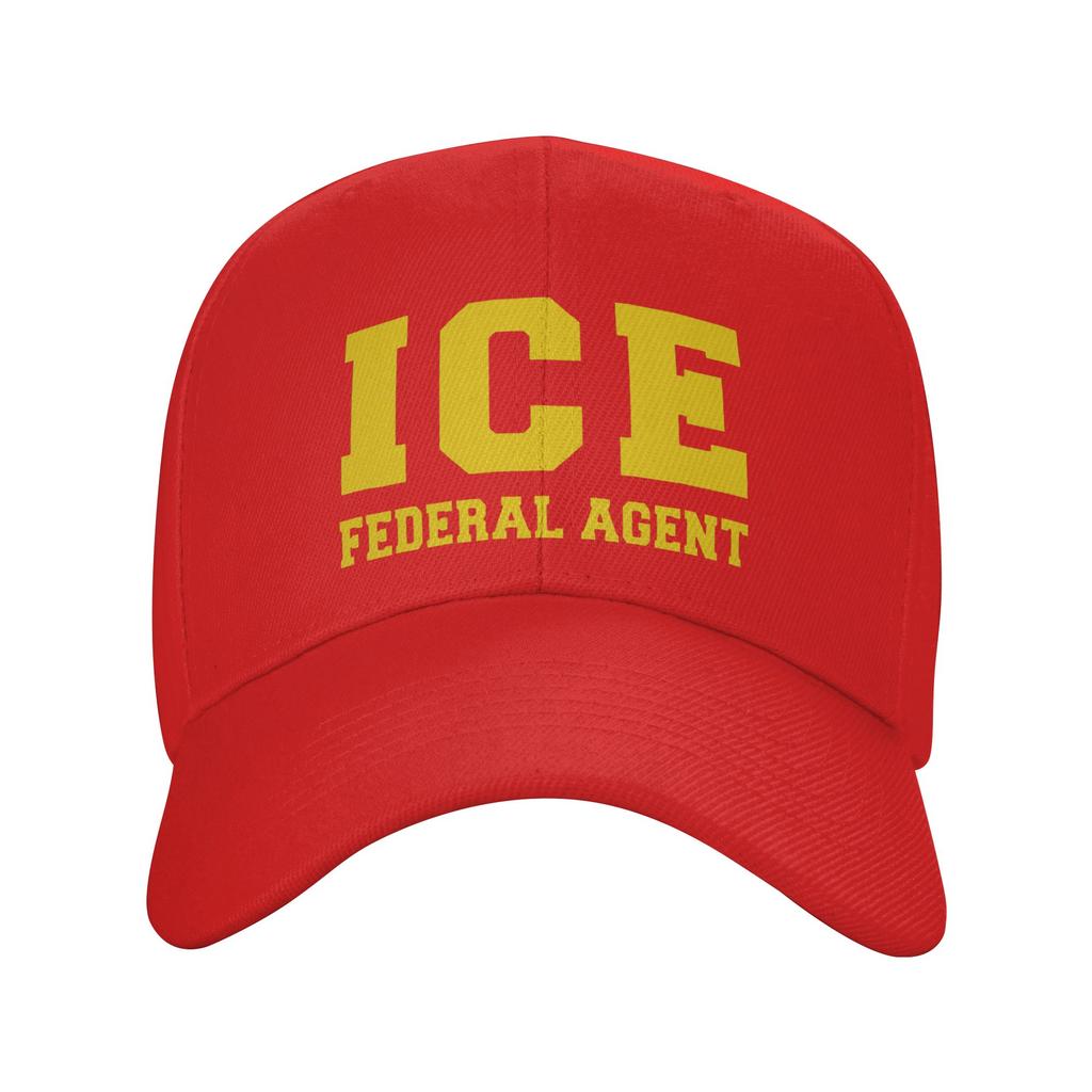 ICE Federal Agent Immigratio Sun Baseball Cap Spring Unisex Men Print Trucker Hat Hot Sale y2k Retro Outdoor Gym Baseball Caps