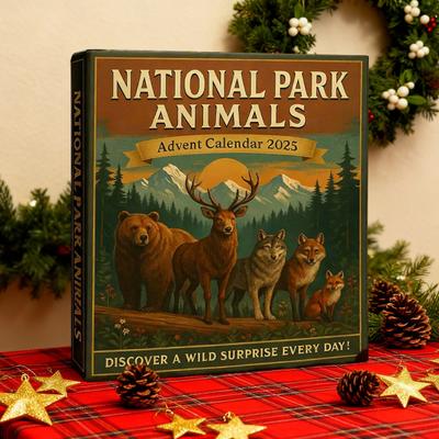 Yousheng Squirrel Christmas Advent Calendar 2025 24-Day Countdown Box Multifunctional Decoration for Kids Family Friends