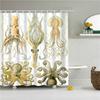Mediterranean Animals Octopus Bathroom Shower Curtains Frabic Waterproof Polyester Bath Curtain With Hooks