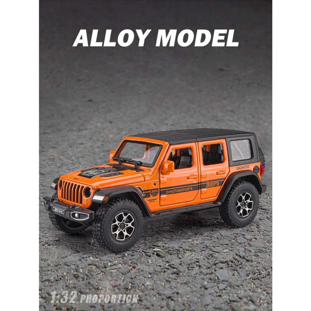 1/32 Jeeps Wrangler Sahara Off-Road Alloy Car Diecasts & Toy Vehicles Car Model Sound and Light Car Toys for Kids Gifts