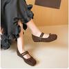 Strictly Selected French Retro Square Head Versatile Word with Mary Jane Shoes Temperament Shallow Mouth Bow Inner Height Increase Single Shoes Women