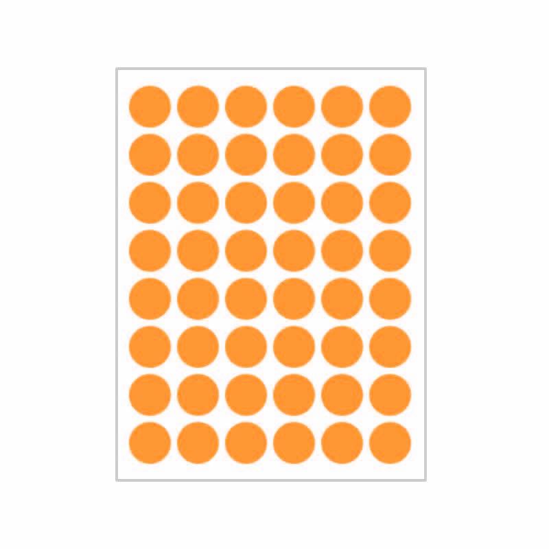 10 Colors Mixed Polka Dot Round Label Stickers: Small & Large, Red, Yellow, Blue, Green, Pink, White, Black, Orange