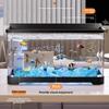 2026 Desktop-Aquarium mit Licht Kleiner Fischbehälter für Wohnzimmer Ökologische Landschaft Goldfischglas All-in-One Kompaktes Aquarium Dekor