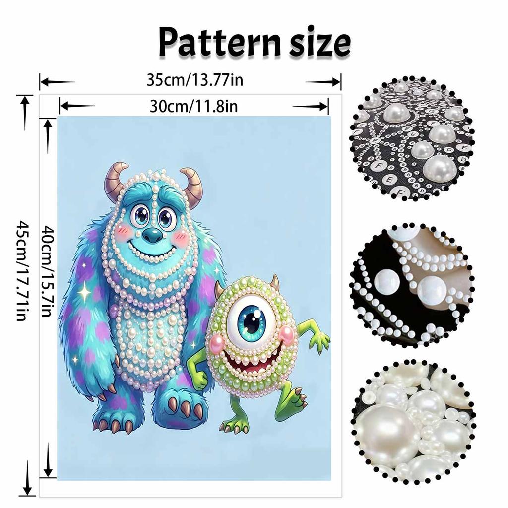 Disney DIY Pearl Painting Monsters, Inc. Decorative Painting Creative Ornaments Friends Gifts Desktop Furnishings Home Decoration