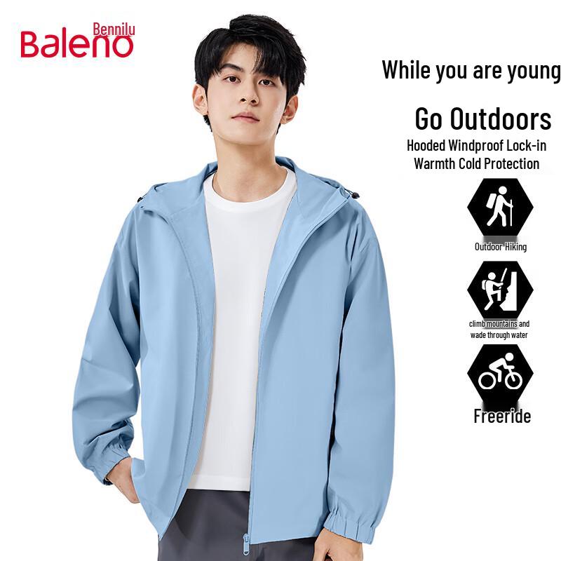 

Baleno Men s Windproof Water-Repellent Hooded Jacket 3XL