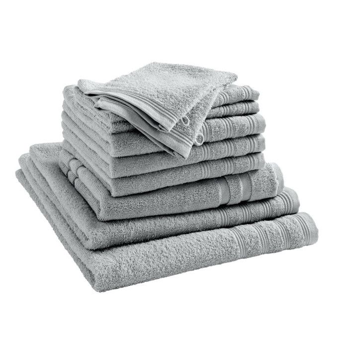 Complete 10-piece "Spa" Bathroom Set / 400 Gr/m² - "Spa" Pearl