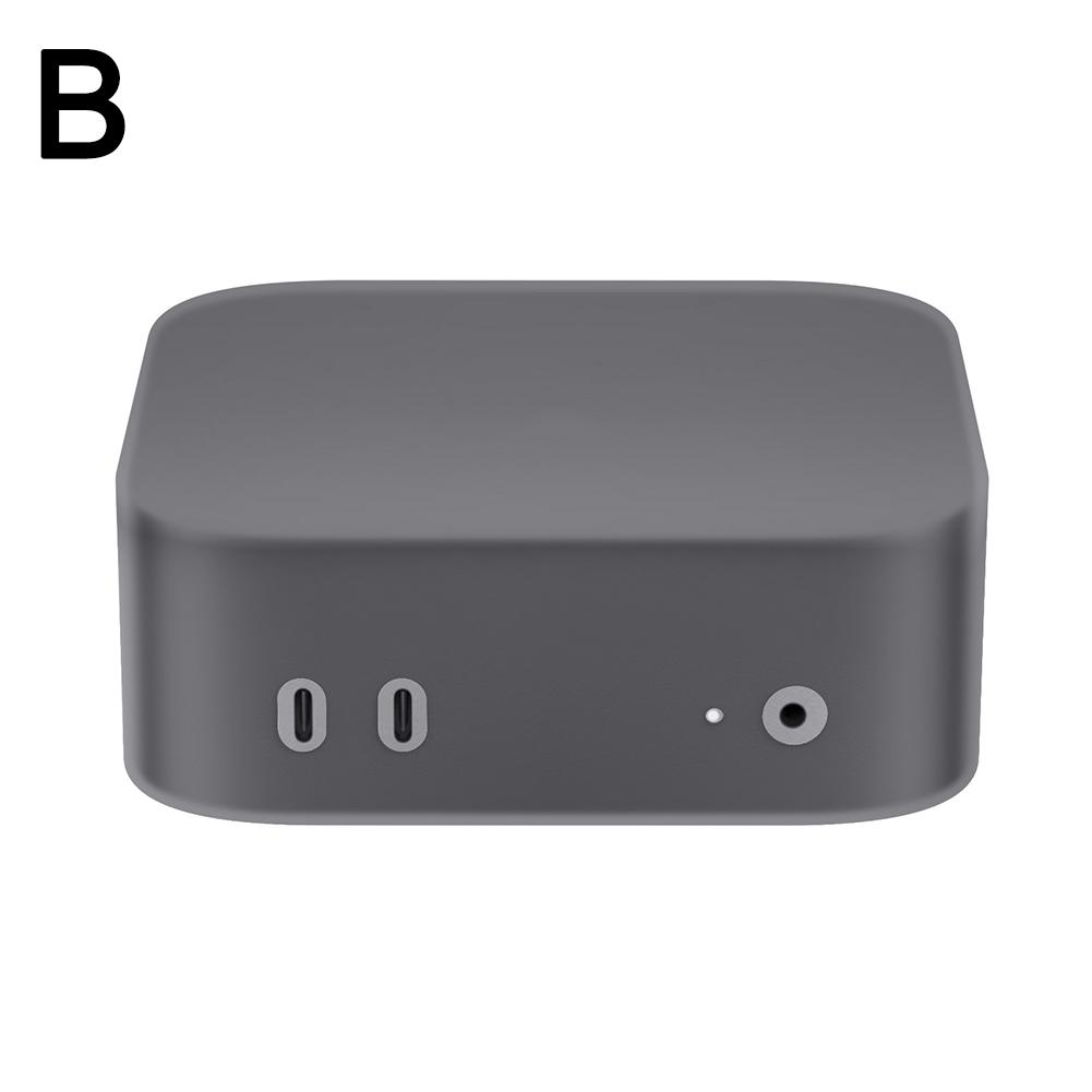 

Для Apple Mac Mini M4 консольный чехол силиконовый защитный чехол черный/белый протектор Mac Buffer M C5M9 Transparent Black-1pcs