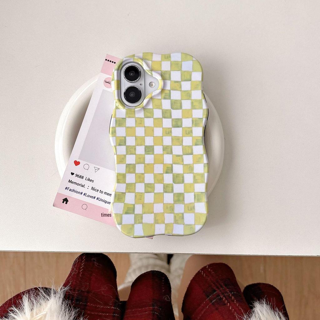 Summer Fresh Checkered Phone Case for iPhone 16 Pro Max/Apple 17/15/14