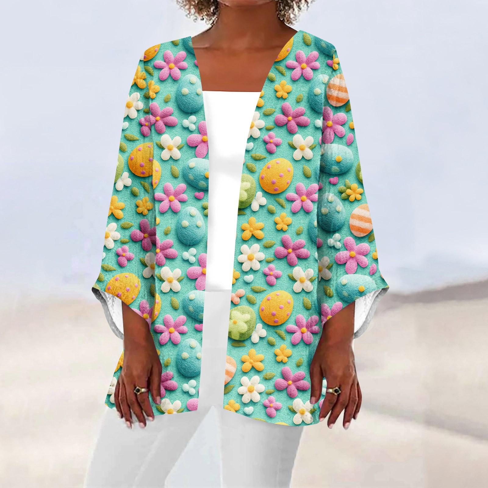 

Женская повседневная и модная легкая куртка средней длины с принтом, кардиган, кардиган XXXXXL