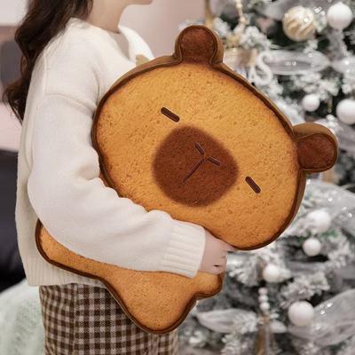 Toast Kapibara Throw Pillow Doll Sofa Pillow Car Cushion Dormitory Backrest Girl Holiday Gift