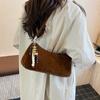 Premium Suede Bag Women's Soft Leather Underarm Bag Fashionable Niche Design New Simple and Fashionable Shoulder Bag