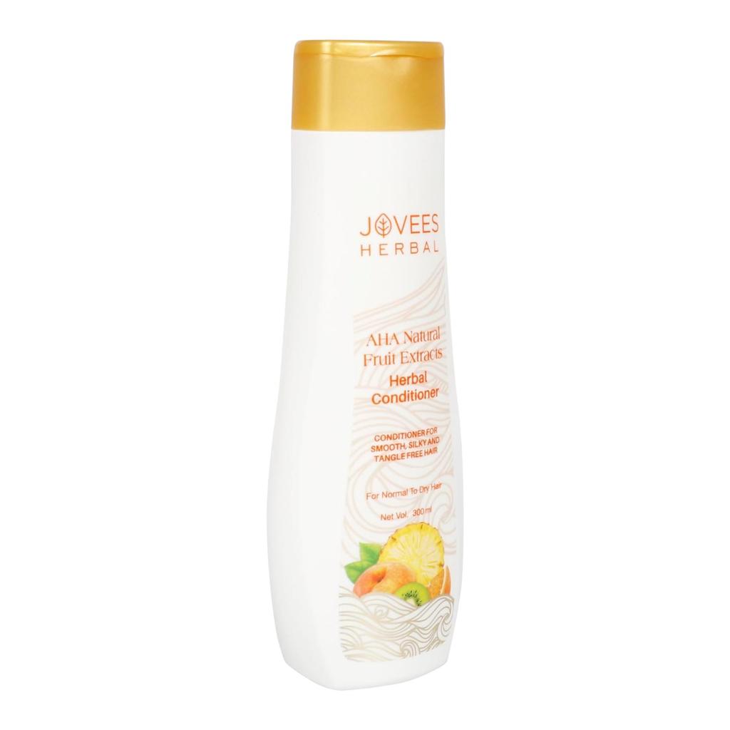 Jovees Herbal AHA Natural Fruit Extracts Conditioner For Smooth Silky Tangle-Free Hair 300ml 1 Pack Nourishing Repair