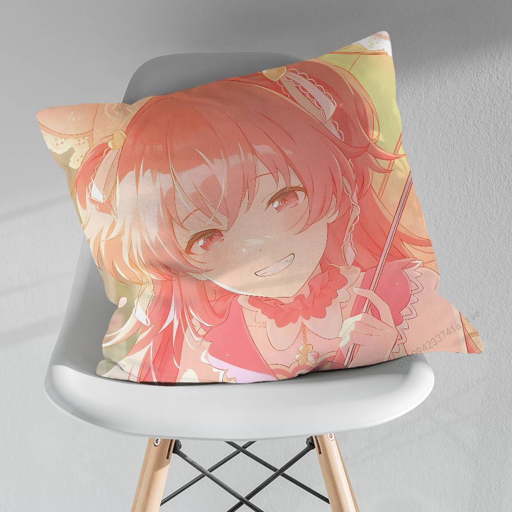 Anime Project Game SSEKAI Various Sizes Square Pillow Case For Car Home Bedchamber Decor Birthday Gift