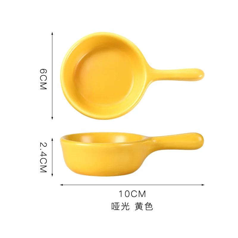 1Pcs Super Cute Ceramic Sauce Dish Mini Tray Small Plate Side Seasoning Dish Condiment Dishes Sushi Soy Snack Dipping Home Bowl