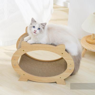 Yeni TV Şeklinde Kedi Tırmalama Tahtası Tüm Mevsimler İçin Evrensel Oluklu Kağıt Değiştirilebilir Çizilmeye Dayanıklı ve Kırıntısız