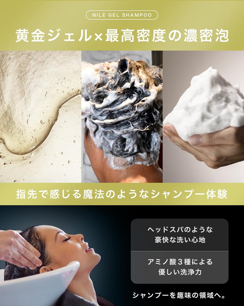 NILE Super Rich Foam Gel Shampoo for Amino Acid La France Shampoo, Rinse-in Men, (300ml, Scent)