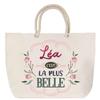 Beach Bag - PLANETEE - Léa the Most Beautiful - Rope Handle - Large Size - Multicolored Cotton
