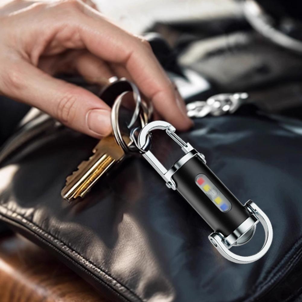 COB Camping Lamp Keychain Light Keychain Flashlight Small Keychain Light Pocket Flashlight for Camping Hiking & Emergency