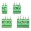 52Pcs PCB Wiring Terminals 2.54mm Pitches PCB Mount Screw Terminals Block Straight Pin 2/3/4/5Pin Circuit Board Connector