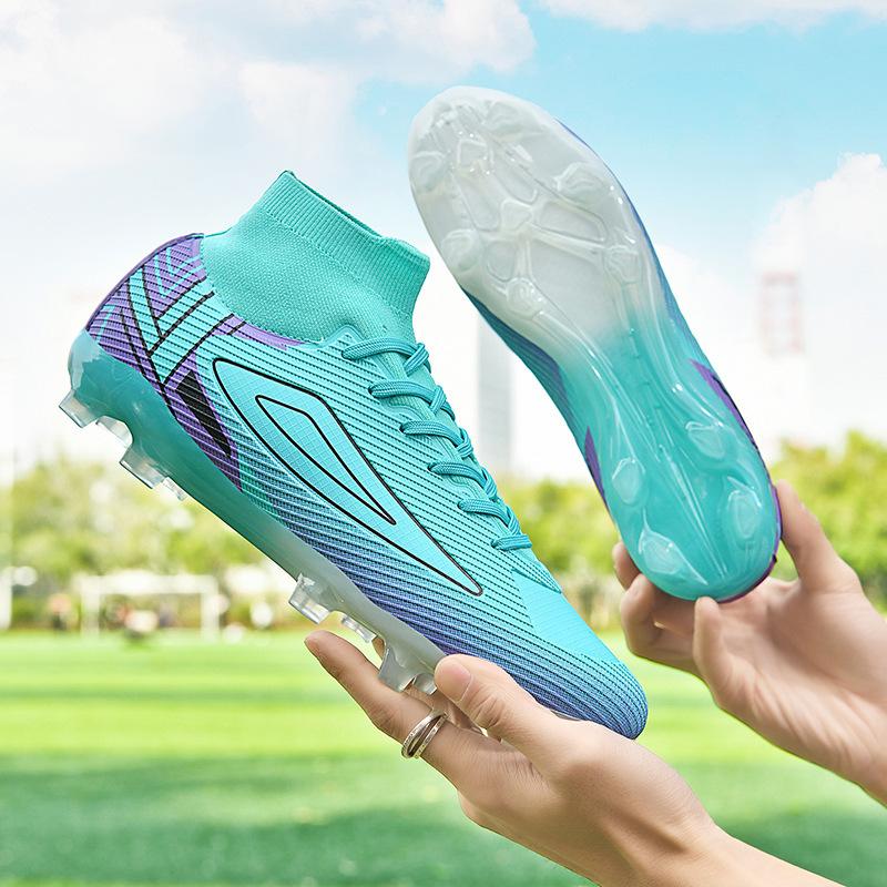 European Cup new high-top Ronaldo football shoes AG spike football shoes youth football training shoes