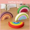 Rainbow Wooden Arched Building Blocks For Toddlers With Ecofriendly Toy Learning