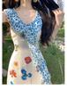 Women's Floral Sleeveless Long Dress, Japanese Summer 2026 Style